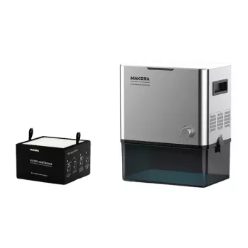 MAKERA separador de polvo ciclónico – recolector de polvo de alta eficiencia para aspiradores de taller, conexiones de 50mm, blanco