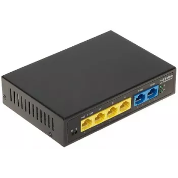 POE Switch GTX-A1-06-42-V2, switch de red PoE+ Fast Ethernet no gestionado de 4 puertos