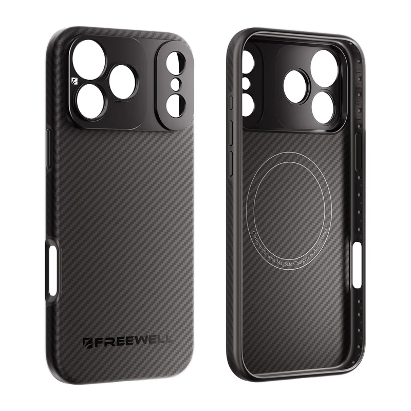 Freewell funda Sherpa Series para iPhone 17 Pro con soporte de objetivo de rosca de 17mm - negra