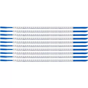 Brady SCN-07-1 funda con clip para marcado de cables, etiqueta 1, blanca, para diámetro de cable 1,9-2,4 mm, 300 uds.