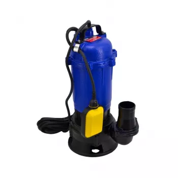 AWTOOLS Bomba sumergible de 1050W para aguas sucias con trituradora e interruptor de flotador, 18000 L/h, 10 m de altura de elevación, hierro fundido