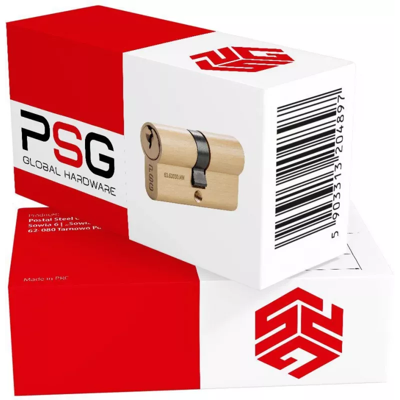 PSG 63.63030.MM Bombín de perfil europeo doble de latón 30/30 mm