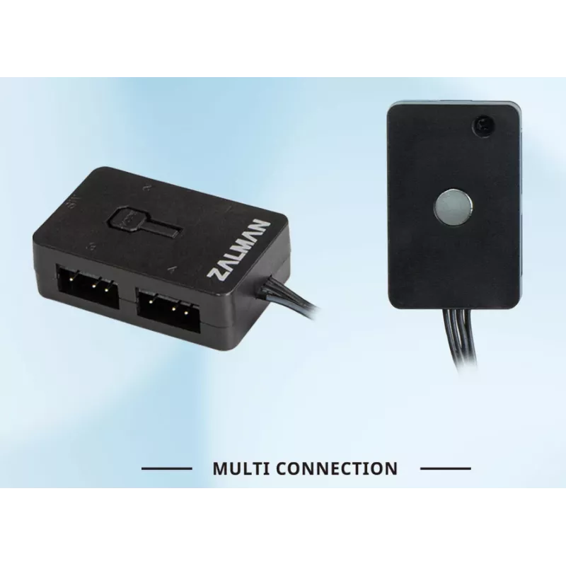 Zalman ZM-4PALC Controlador ARGB - Hub RGB direccionable de 4 puertos con fijación magnética