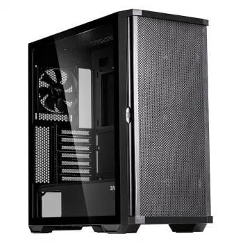 Zalman Z10 Caja ATX Mid-Tower, negra, cristal templado, 4 ventiladores ARGB