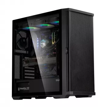 Zalman Z10 Caja ATX Mid-Tower, negra, cristal templado, 4 ventiladores ARGB