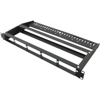 Panel MPO VALUE para 3 módulos - Panel ciego para casete de fibra óptica - Montaje en rack - Negro - 1U (19