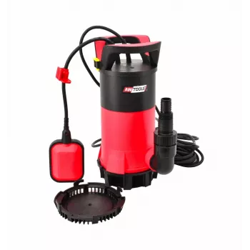 Bomba sumergible AWTOOLS para aguas sucias/limpias 750W con interruptor de flotador, 12500 L/h, 8 m de altura de elevación, acero inoxidable, cable de 10 m