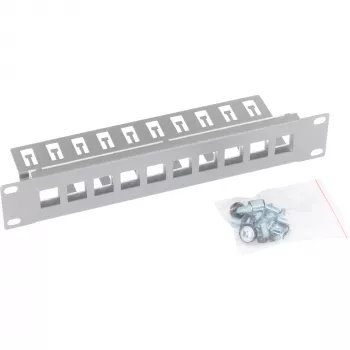 Patch panel Triton RAC-PP-X03-C1 10 puertos 1U Keystone ciego, gris