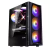 Caja ATX mid-tower Zalman N4 Rev.1 con 6 ventiladores ARGB, cristal templado, Negro