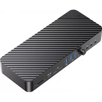ORICO DKA22-V1-EU-BK-EP Docking station USB-C 10Gbps DisplayLink con 4 pantallas 4K@60Hz y 60W Power Delivery