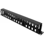 VALUE 26.99.0305 panel frontal 1U de 19 pulgadas con canaleta para cables 40x60 mm, negro RAL 9005