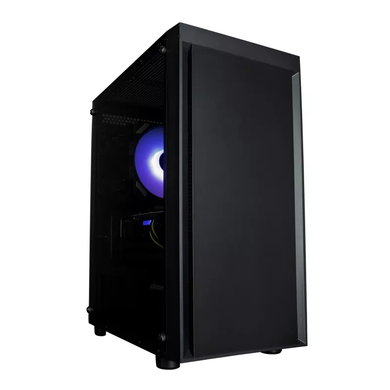 Zalman T3 PLUS Caja de PC mini-torre mATX, negra, ventana acrílica, 2 ventiladores