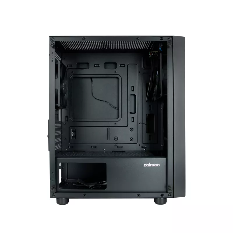 Zalman T3 PLUS Caja de PC mini-torre mATX, negra, ventana acrílica, 2 ventiladores
