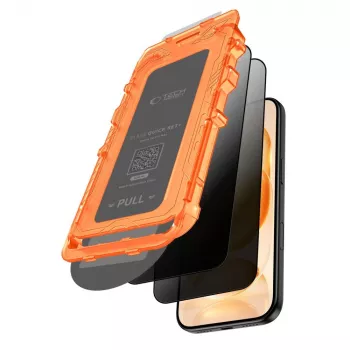 Tech-Protect Quick Set Spy+ Privacy protector de pantalla de cristal templado pack de 2 para iPhone 18 Pro