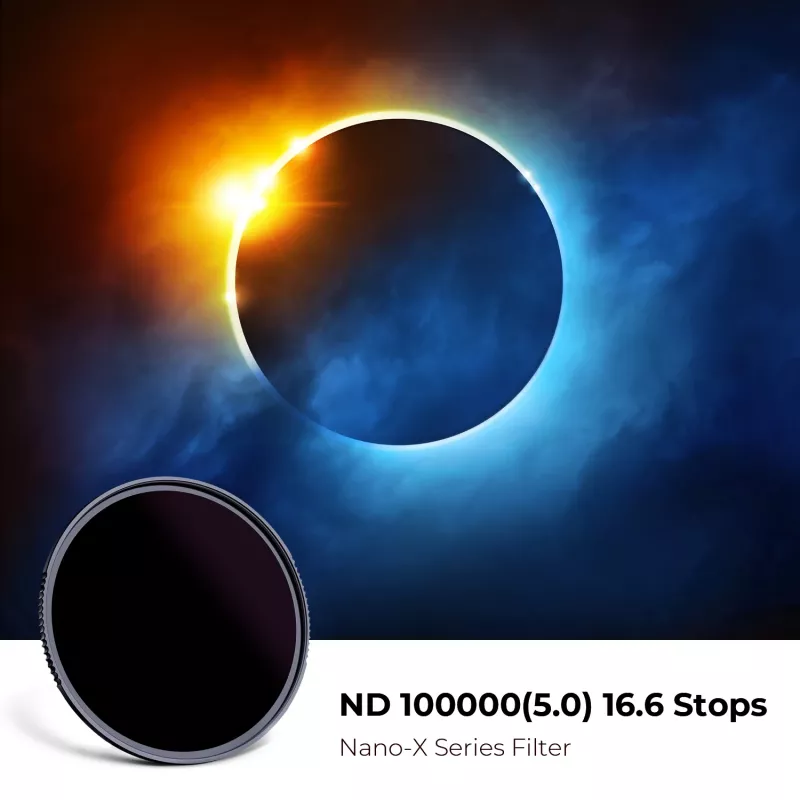 KF Concept filtro solar ND100000 62mm, 16,6 pasos, OD 5.0, cristal óptico AGC, recubrimiento nano, montura de aluminio