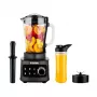 Batidora de vaso TESLA CrunchX Power NF650 1500 W recipiente de cristal 1,5 L con botella de 600 ml negro/plata