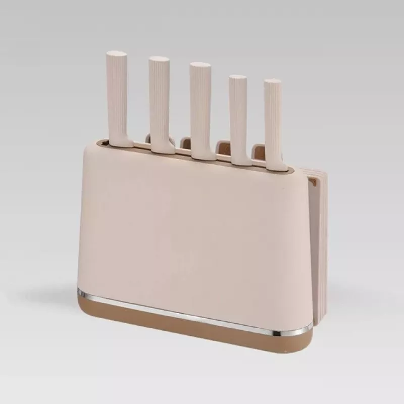 MEO MR-1412-BEIGE MAESTRO juego de cuchillo y tabla de cortar