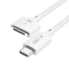 Cable magnético para MacBook MMC01 Ultraboost TECH-PROTECT USB-C a MagSafe 3 140W 300cm blanco