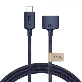 Cable magnético para MacBook MMC01 Ultraboost TECH-PROTECT USB-C a MagSafe 3 140W 300cm azul medianoche