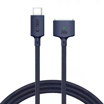 Cable magnético para MacBook MMC01 Ultraboost TECH-PROTECT USB-C a MagSafe 3 140W 300cm azul medianoche