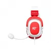 Auriculares gaming con cable HAV H2002d con drivers de 50 mm, LED RGB, micrófono con aislamiento de ruido, blanco/rojo