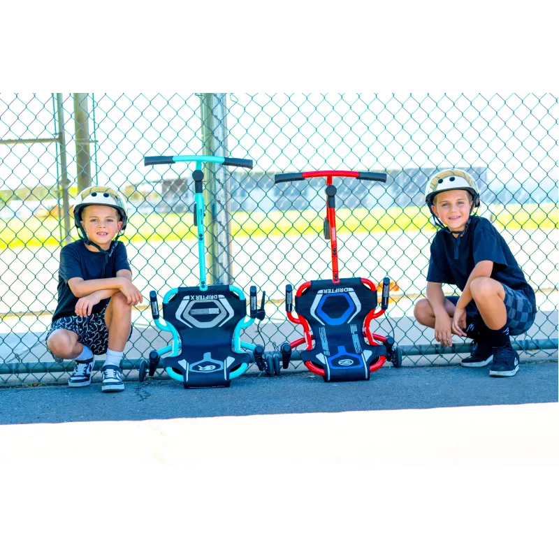 Kart de derrape EzyRoller Drifter X propulsado por piernas para niños de 4-12+, rojo