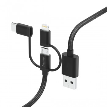 Hama 00201536, 1,5 m, USB A, USB C, USB 2.0, 480 Mbit/s, negro