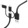 Hama 00201536, 1,5 m, USB A, USB C, USB 2.0, 480 Mbit/s, negro
