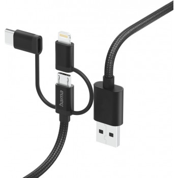Hama 00201536, 1,5 m, USB A, USB C, USB 2.0, 480 Mbit/s, negro