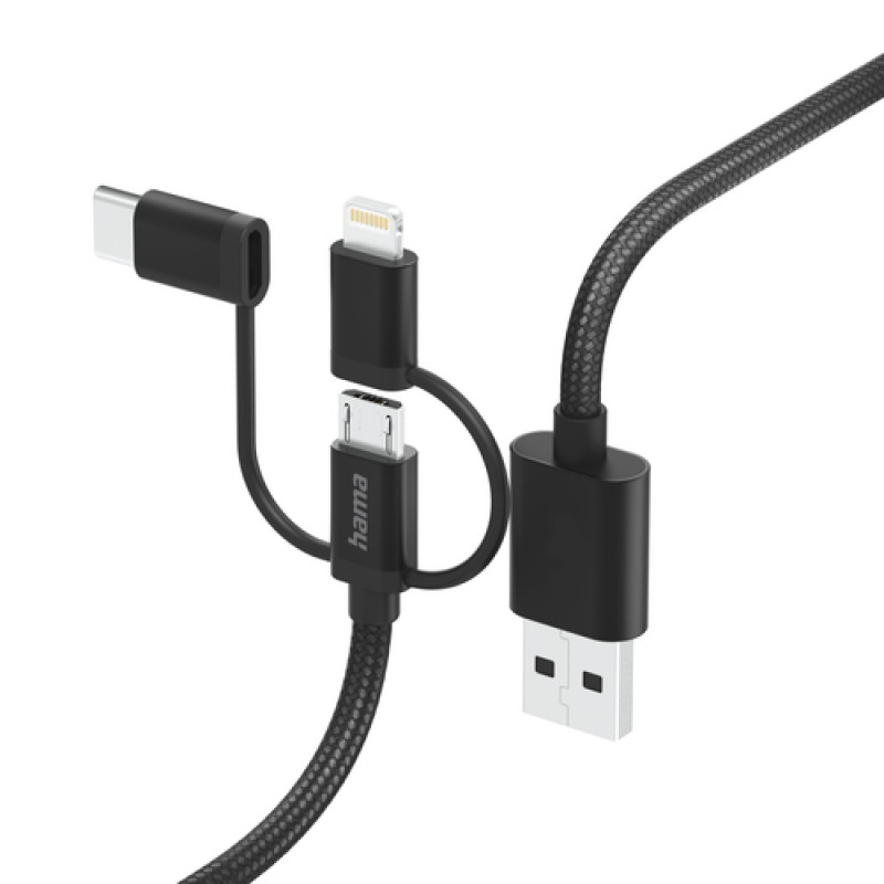 Hama 00201536, 1,5 m, USB A, USB C, USB 2.0, 480 Mbit/s, negro
