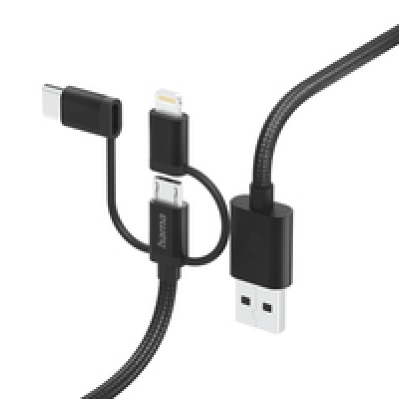 Hama 00201536, 1,5 m, USB A, USB C, USB 2.0, 480 Mbit/s, negro