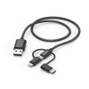 Hama 00201536, 1,5 m, USB A, USB C, USB 2.0, 480 Mbit/s, negro