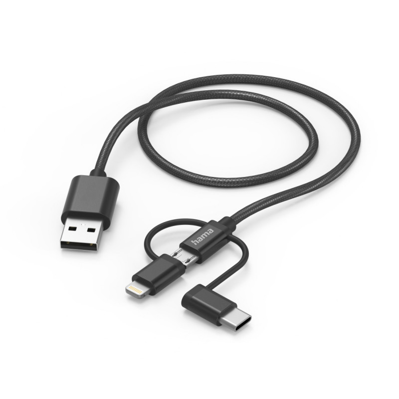 Hama 00201536, 1,5 m, USB A, USB C, USB 2.0, 480 Mbit/s, negro