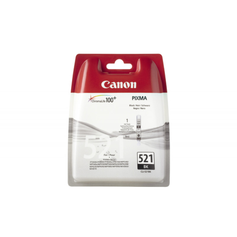 Canon CLI-521BK - Negro - Original - Envase blister