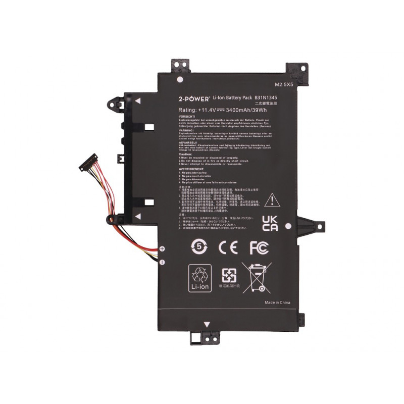 2-power Batería principal para Asus Transformer Book Flip TP500LA - Batería - 3.400 mAh (2P-0B200-00990000)