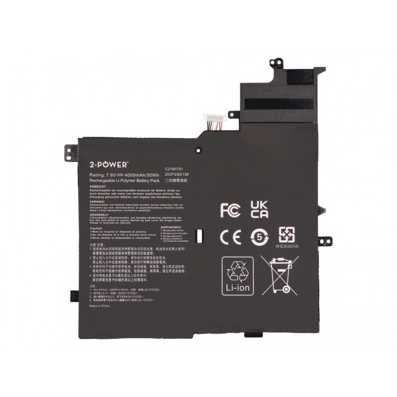 2-power Batería principal Asus V406UA - Batería - 4.000 mAh (2P-0B200-02640000)