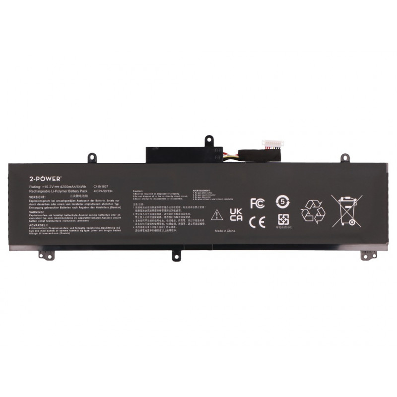 2-power Batería principal Asus GA502DU - Batería - 64 mAh (2P-0B200-03380100)