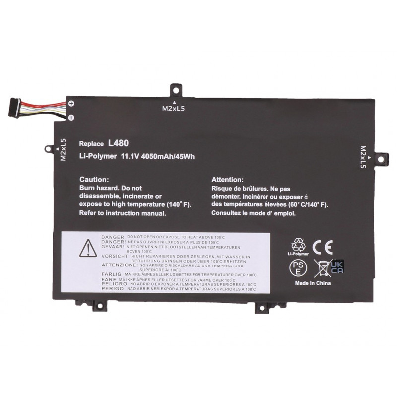 2-power Batería principal Lenovo ThinkPad L480 20LS - Batería - 50 mAh (2P-01AV465)