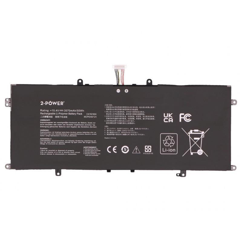 2-power batería principal Asus U4700J - batería - 49 mAh (2P-0B200-03660000)