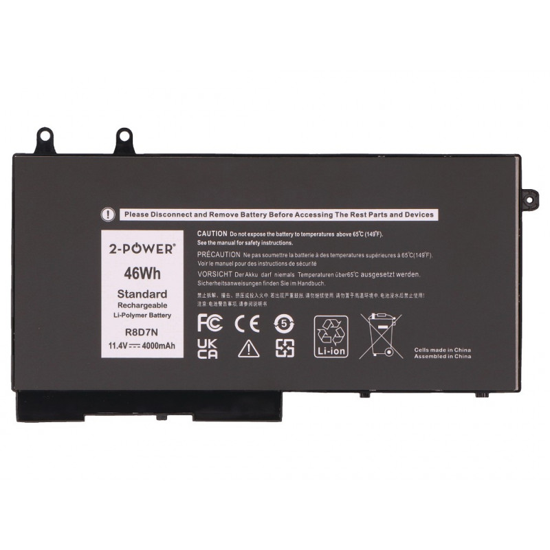 2-Power batería principal Dell Latitude 5400 - batería - 46 mAh (2P-49HG8)