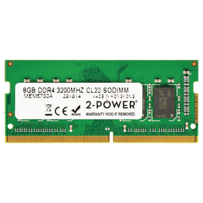 2-POWER 2P-5M30V06802 - 8 GB - 1 x 8 GB - DDR4 - 3200 MHz