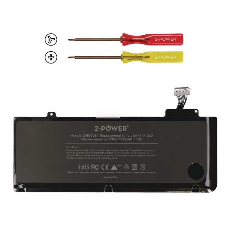 2-power 2P-A1322 - batería - Apple MacBook Pro 13 A1278 - Mid 2009 (EMC2326)