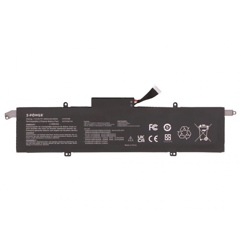 2-Power Hauptakku-Pack Asus ROG G14 GA401QEC - Batería - 56 mAh (2P-C41N1908)