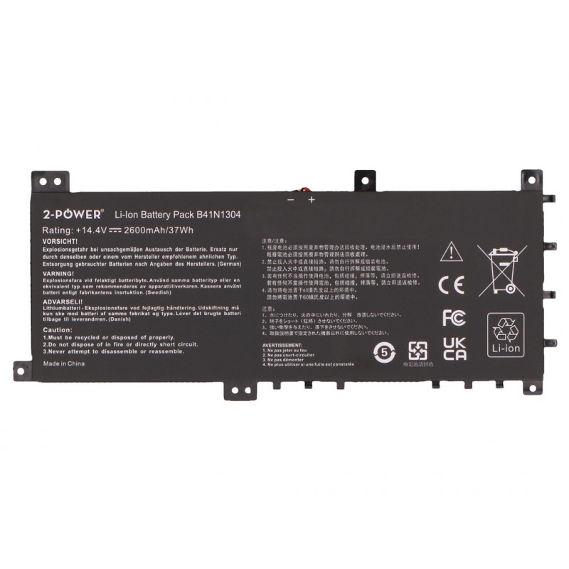 2-power batería principal Asus S451LA V451LA - batería - 2.600 mAh (2P-B41N1304)