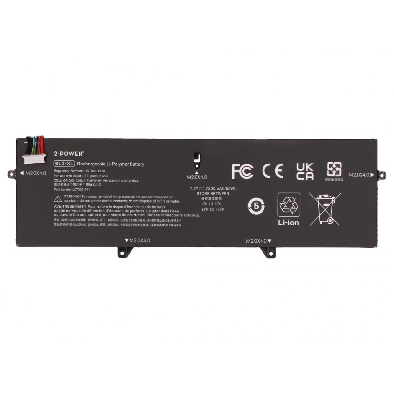 2-Power batería principal HP EliteBook X360 1040 G5 - batería - 52 mAh