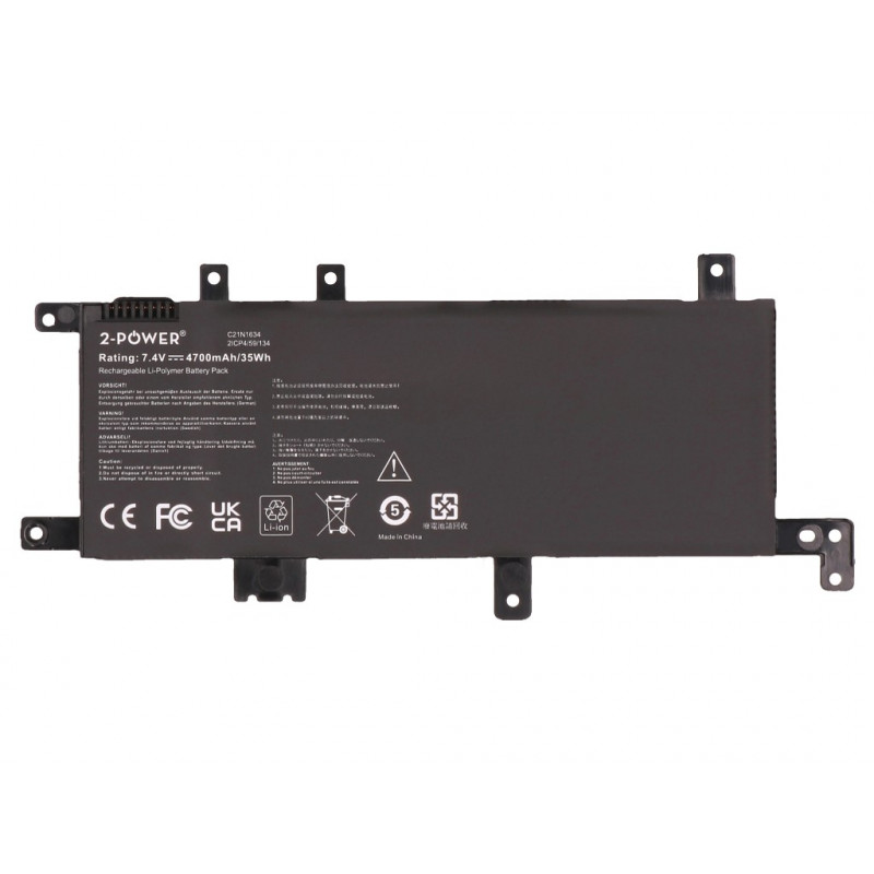 Batería principal 2-power Pack Asus ViviBook R542U - Batería - 5.000 mAh (2P-C21N1634)