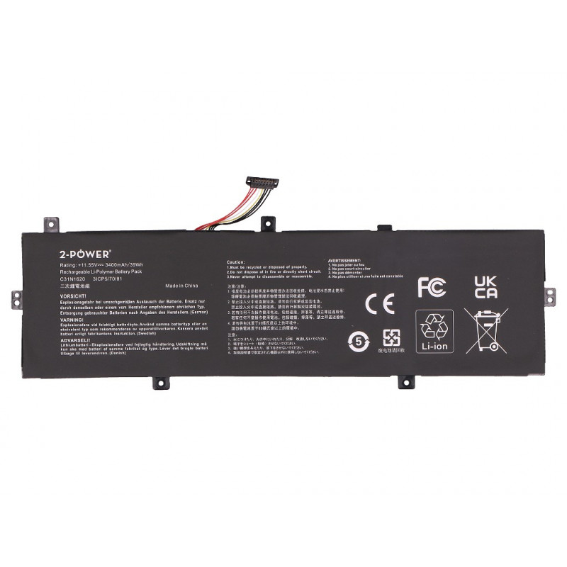 Batería principal 2-power Pack Asus ZenBook UX430 Serie - Batería - 3.400 mAh (2P-C31N1620)