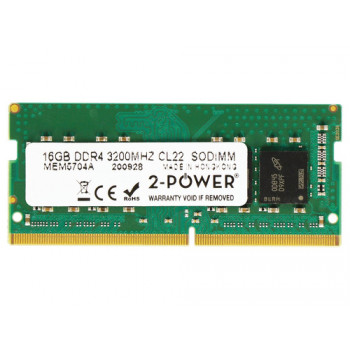 2-power 2P-KF432S20IB/16 - 16 GB - 1 x 16 GB - DDR4 - 3200 MHz - SO-DIMM de 260 pines