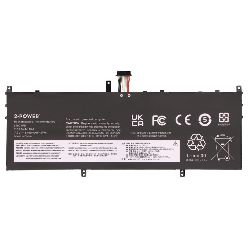 2-power Lenovo Yoga C640-13IML Hauptakku NEU - Batería - 49 mAh (2P-L19C4PD1)