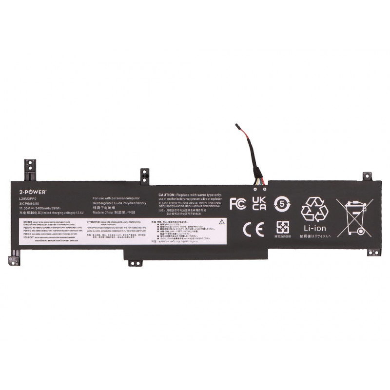 2-Power Hauptakku Lenovo IdeaPad 1-14JIL7 82LV - Batería - 3.400 mAh (2P-L20L3PF0)